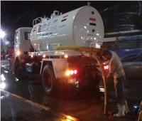 محافظ الجيزة يقود عمليات شفط مياه الأمطار من الشوارع