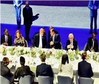 الرئيس السيسي يشارك في مأدبة عشاء مع زعماء المنتدى الأوروبي الأفريقي