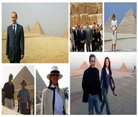 صور| أخرهم الرئيس الفرنسي.. زعماء في أحضان الحضارة الفرعونية