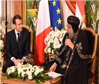 البابا تواضروس للرئيس الفرنسي: مصر تقود خطة طموحة للتنمية