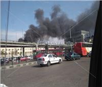 حريق محطة مصر|الدفع بـ 10 سيارات إطفاء للموقع 