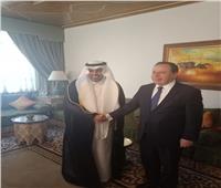 رئيس البرلمان العربي يجتمع مع وزير الخارجية التونسي بالجامعة العربية
