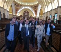 بالصور| وزير المالية يتفقد مسجد الفتاح العليم وكاتدرائية ميلاد المسيح