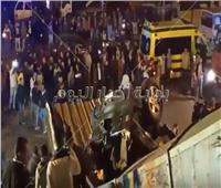إصابة شخصين في انقلاب سيارة أعلى كوبري أرض اللواء بالجيزة