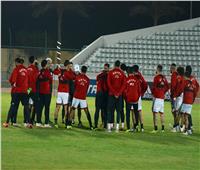 منتخب مصر يتدرب على الملعب الفرعي لبرج العرب
