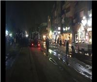 غلق شارع بورسعيد بسبب كسر ماسورة مياه