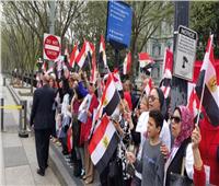 صور| استمرار ترحيب الجالية المصرية في أمريكا بالرئيس لليوم الثاني