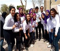 بالصور..طلاب جامعة حلوان ينظمون إيفنت «أبريل شهر التواصل»