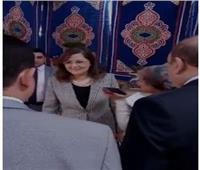 وزيرة التخطيط تدلى بصوتها فى مدرسة الشهيد مصطفي يسري بمصر الجديدة