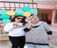 شيماء الشايب تدلى بصوتها في الاستفتاء على التعديلات الدستورية 