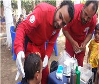 فريق الهلال الأحمر ينقذ طفل أصيب بالملاهي بمتنزه شبين الكوم