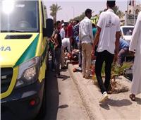 حادث مروري يوقف الحركة على طريق السويس الصحراوي