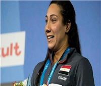 فريدة عثمان تفوز بفضية سلسلة الأبطال للسباحة