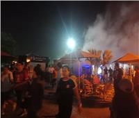 صور| السيطرة على حريق محدود داخل النادي الأهلي بالشيخ زايد