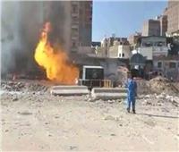 تفحم 9 سيارات بسبب حريق في ماسورة غاز بالإسكندرية 