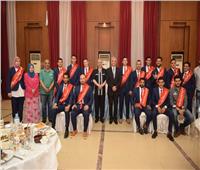 رئيس جامعة المنوفبه يشارك اتحاد الطلاب حفل إفطارهم