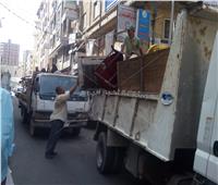 محافظة الإسكندرية تشن حملات لإزالة إشغالات الطريق بأحياء شرق والعامرية
