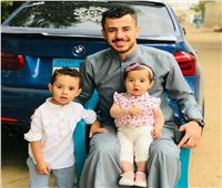 محمود الونش يحتفل بعيد الفطر مع أولاده 