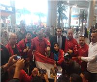 منتخب رفع الأثقال يصل القاهرة بعد حصد 5 ميداليات ذهبية