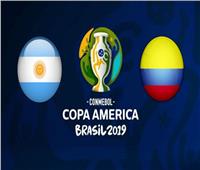 انطلاق الشوط الثاني بين الأرجنتين وكولومبيا 