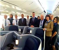 مصر للطيران تحتفل بانطلاق أولى الرحلات على متن طائرتها الجديدة