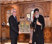 البابا تواضروس يستقبل سفير العراق بمقر الكاتدرائية المرقسية 