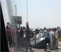 إصابة ٣ أشخاص في انقلاب سيارة بصحراوي البحيرة
