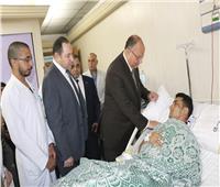 محافظ القاهرة يتفقد مصابي حادث معهد الأورام