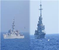 القوات البحرية المصرية والفرنسية تنفذان تدريبا بحريا بالبحر المتوسط