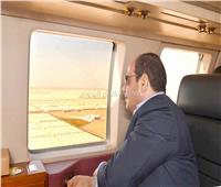 الرئيس السيسي يتفقد مشروعات الصوب الزراعية بقاعدة محمد نجيب