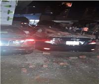 إصابة طالبين وتحطم 3 سيارات في إنهيار سور برج بالزقازيق