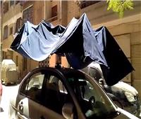 طلاب هندسة حلوان يبتكرون مظلة ذاتية لوقاية السيارات من الشمس