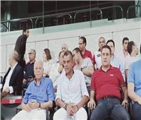 صور| حسن حمدي يشهد مباراة الكأس بين الأهلي وبيراميدز