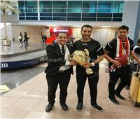 صور| مطار القاهرة يحتفل بوصول كأس العالم لناشئي كرة اليد