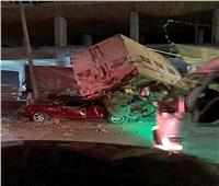 صور| سيارة «نقل» تتسبب في كارثة على الطريق السريع بطنطا 