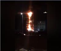 بالفيديو| حريق هائل بمبنى إداري في التجمع الخامس