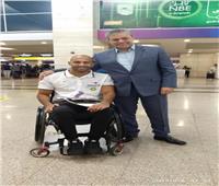 «فوزي» يودع منتخب مصر للسباحة البارالمبية بمطار القاهرة 