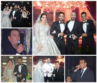 صور| تامر حسني وفؤاد والليثي وأمينة نجوم زفاف «منصور ورغدة»