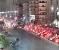 تكدس مروري بشارع مصطفى النحاس بسبب أعمال التطوير