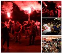 انتخابات تونس| صور.. أنصار القروي يحتفلون بوصوله للإعادة بـ«الشماريخ»
