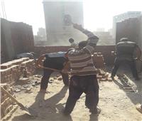 صور| إزالة 3 مباني مخالفة في جنوب الجيزة