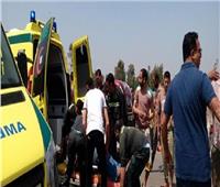 مصرع وإصابة ٤ عاملين في حادث انقلاب سيارة بوادي النطرون