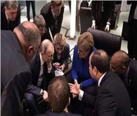 «متحدث الرئاسة» ينشر صورًا لمشاورات الرئيس مع الرؤساء المشاركين في قمة برلين