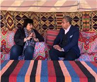 اليوم .. وزيرة الثقافة في ضيافة خيمة بدوية على شاشة سكاى نيوز عربية