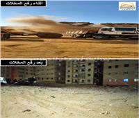 محافظة الجيزة ترفع 1500 طن مخلفات من أراضي فضاء بهضبة الأهرام