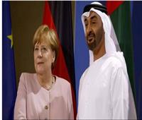 ولي عهد أبوظبي والمستشارة الألمانية يبحثان الأزمة الليبية