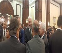 أحمد نظيف يصل عزاء الرئيس الراحل مبارك