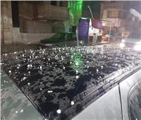 فيديو وصور| أمطار رعدية وثلوج تكسو الشوارع.. «الحسوم» تضرب الإسكندرية