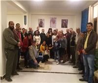كنائس إيبارشية أبو قرقاص تزور نيافة الأنبا بشارة لتقديم التهنئة