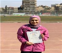 رولا هاشم طالبة جامعة مصر تتوج ببرونزية الجمهورية لألعاب القوى